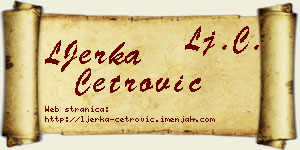 LJerka Četrović vizit kartica
